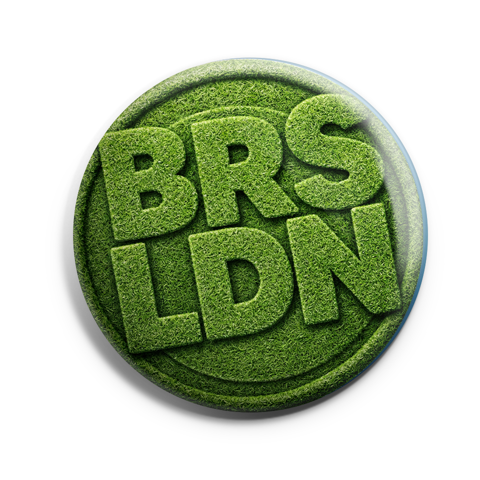 BRSLDN Grass Logo Pin
