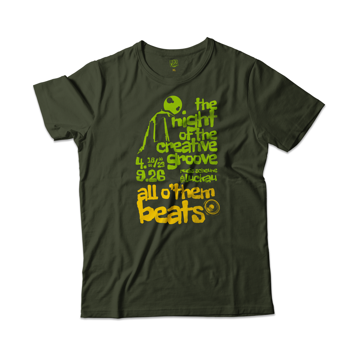 Creative Night Poster Tee Green