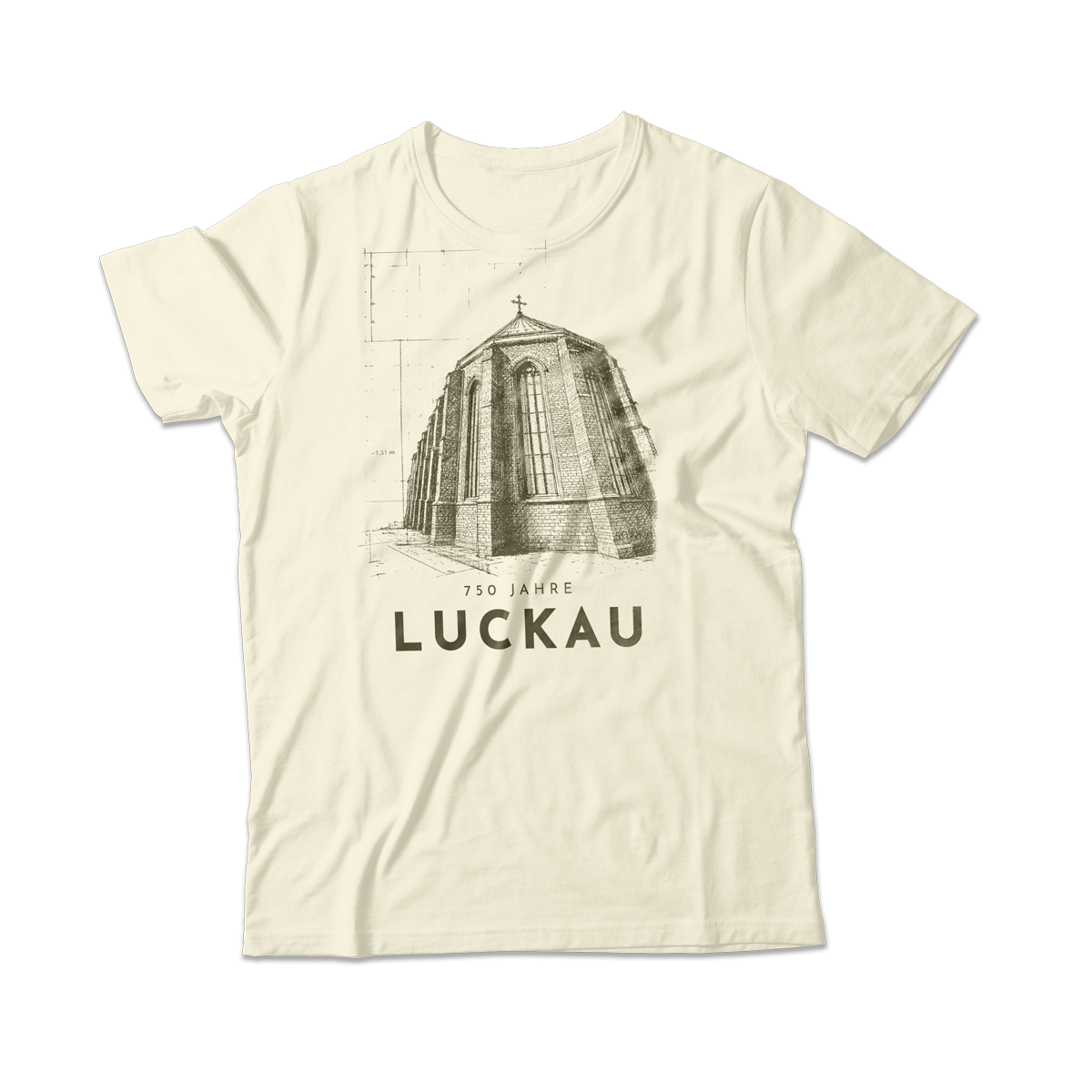 Luckau Nikolaikirche Sketch Tee Beige